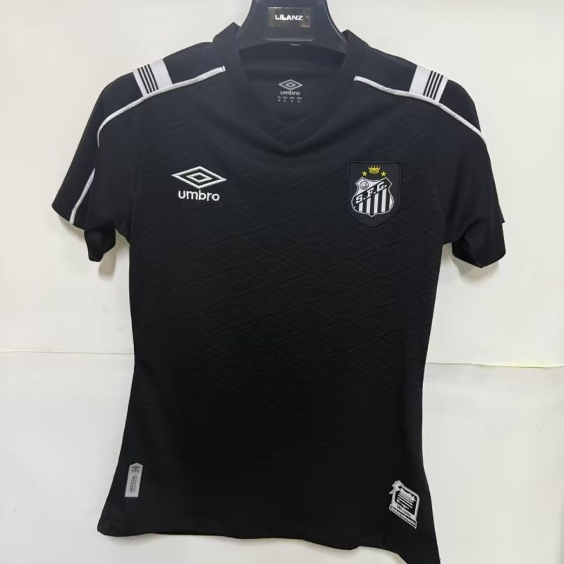 2026-27 Women Santos FC Third Away Black Soccer Jersey