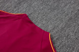 2026-27 Kids Barcelona Maroon Half Pull Tracksuit E26075#