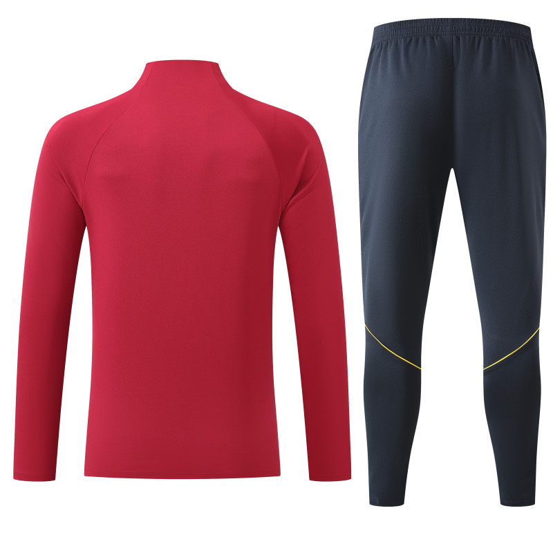 2026-27 Mens Barcelona Maroon Half Pull Training Suit (半拉链)