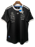 2026 F1 Mercedes Black T-Shirts Racing Suit (圆领)