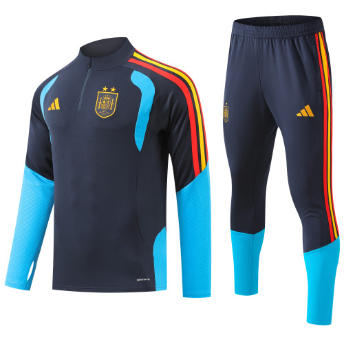 2026-27 Spain Cyan Half Pull Training Suit(半拉链)(have two star ⭐⭐)