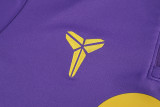 2026-27 Kids Barcelona Purple Half Pull Training Suit