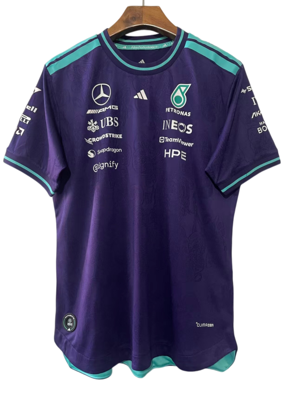 2026 F1 Mercedes Purple T-Shirts Racing Suit (圆领)