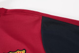 2026-27 Mens Barcelona Maroon Half Pull Training Suit (半拉链)