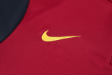 2026-27 Mens Barcelona Maroon Half Pull Training Suit (半拉链)