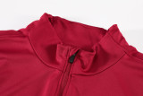 2026-27 Mens Barcelona Maroon Half Pull Training Suit (半拉链)
