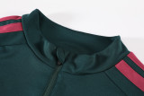 2026-27 Kids Real Madrid Sark Green Half Pull Training suit