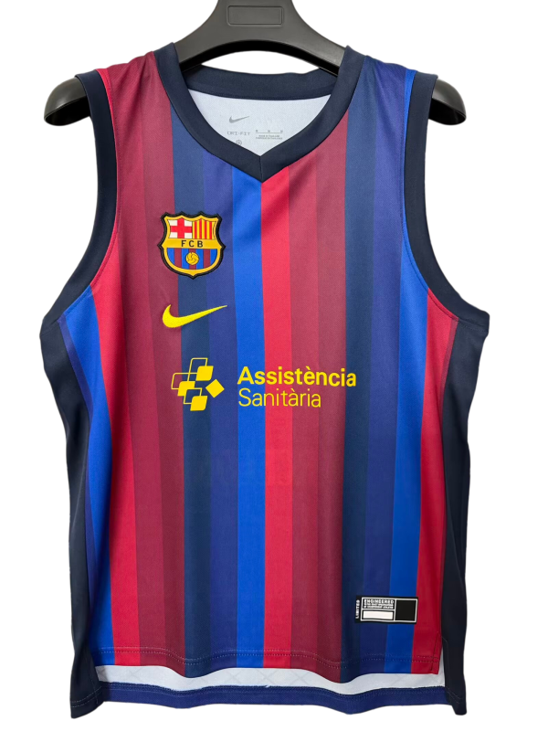 2026-27 Mens Barcelona Pre Match Red Blue Vest