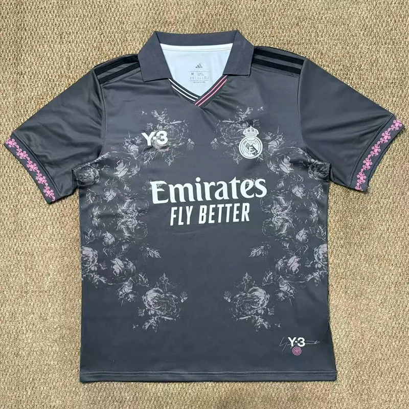 2026-27 Real Madrid Black Y-3 Special Edition Polo Soccer Jersey