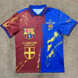 2026-27 Barcelona Special Edition Polo Red Blue Fans Soccer Jersey