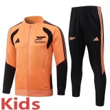 2026-27 Kids Arsenal Orange Long Pull Training Suit E26134#