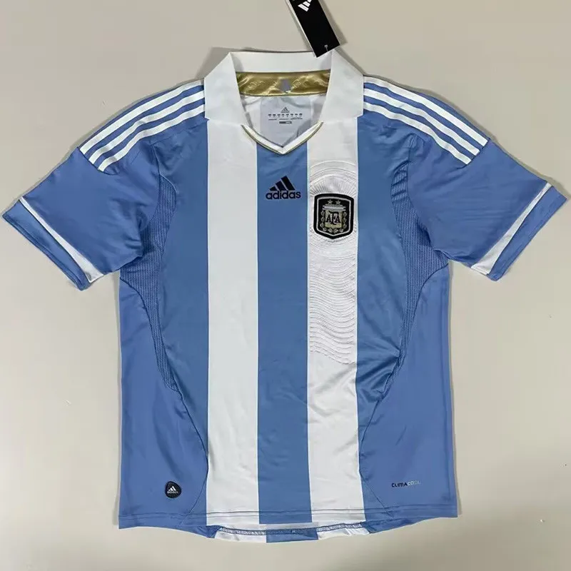 2012 Mens Argentina Home Retro Soccer Jersey