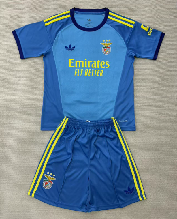 2026-27 Kids Benfica Goalkeeper Blue Soccer Jersey