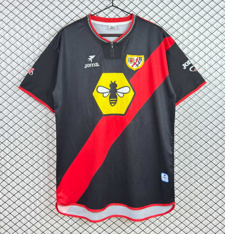 2000-01 Rayo Vallecano Away Black Retro Soccer Jersey