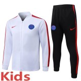 2026-27 Kids PSG White Long Pull Training Suit E26135#
