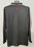 2026-27 Manchester United Polo Black Retro Long Sleeve Soccer Jersey