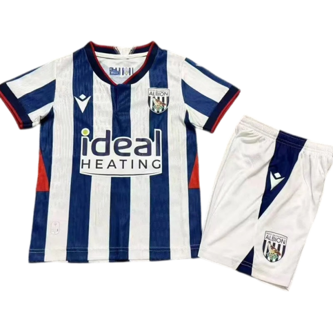 2026-27 Kids West Brom Home Blue White Soccer Jersey