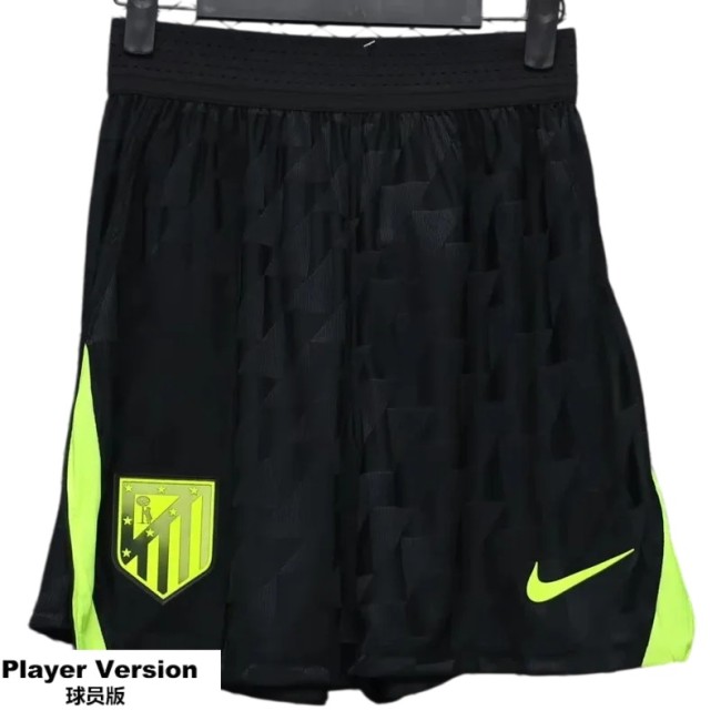 2026-27 Mens Atletico Madrid Away Player Black Shorts Pants