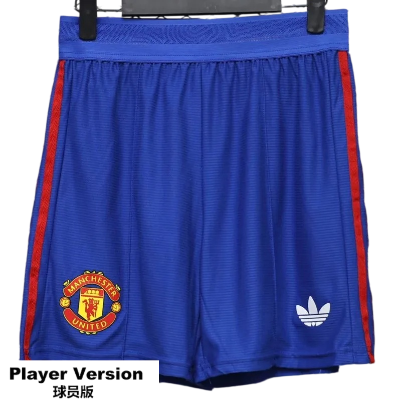 2026-27 Mens Manchester United Away Blue Player Shorts Pants
