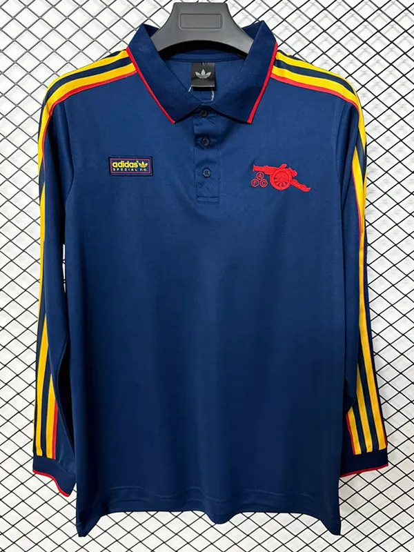 2026-27 Arsenal Polo Blue Long Sleeve Soccer Jersey