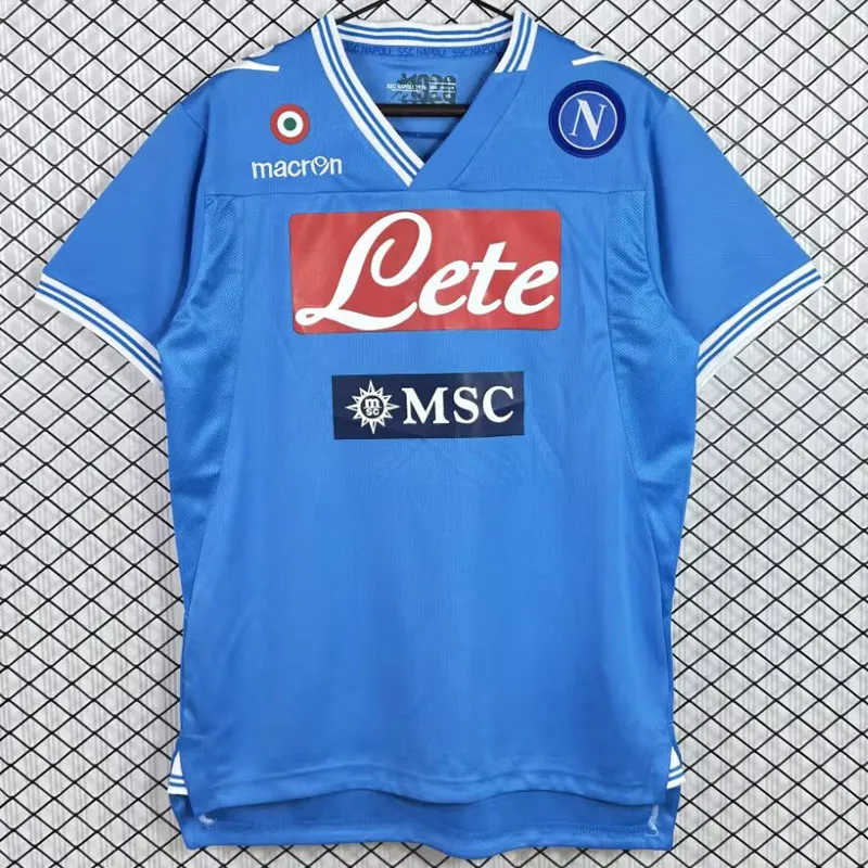 2012-2013 Napoli Home Blue Retro Soccer Jersey