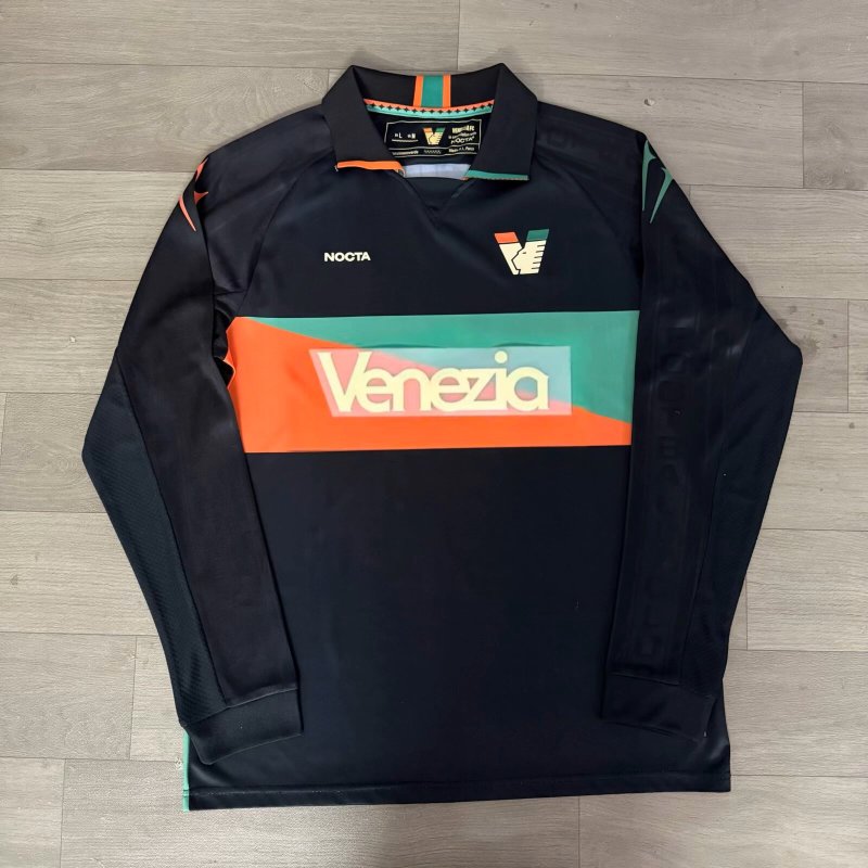 2026-27 Mens Venezia FC Home Black Long Sleeve Soccer Jersey