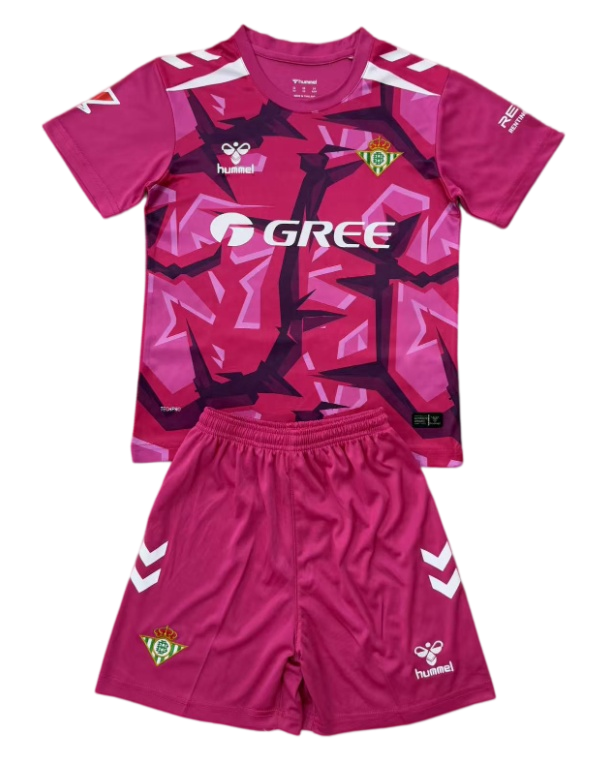 2026-27 Kids Real Betis Pink Goalkeeper Soccer Jersey
