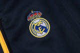 2026-27 Kids Real Madrid Cyan Long Pull Training Suit E26146#