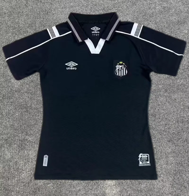 2026-27 Women Santos FC Third Away Black Soccer Jersey