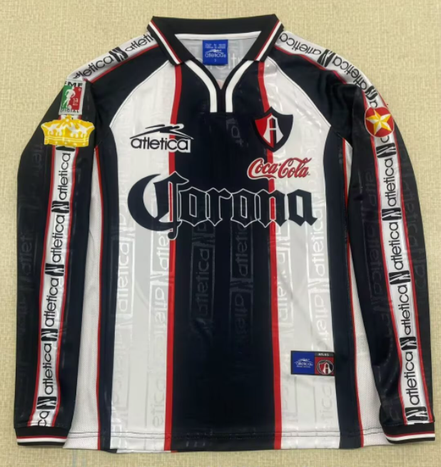 1999-00 Mens Retro Atlas Third Away Long Sleeve Soccer Jersey