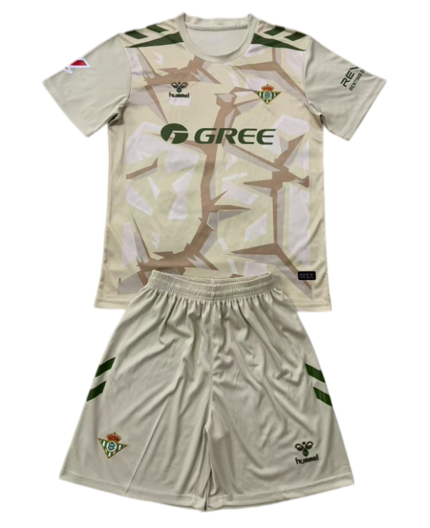 2026-27 Kids Real Betis Beige Goalkeeper Soccer Jersey