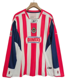 2004-05 Mens Chivas Home Long Sleeve Retro Soccer Jersey