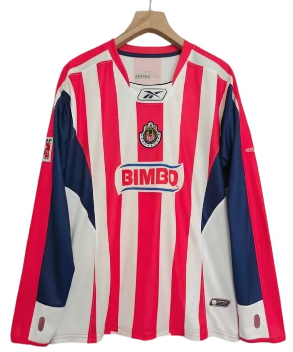 2004-05 Mens Chivas Home Long Sleeve Retro Soccer Jersey
