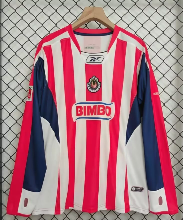 2004-05 Mens Chivas Home Long Sleeve Retro Soccer Jersey