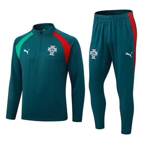 2026-27 Mens Portugal Half Pull Green Training Suit
