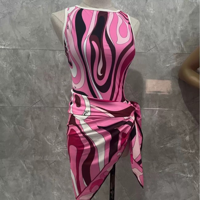 SS087  Swimsuit&Scarf