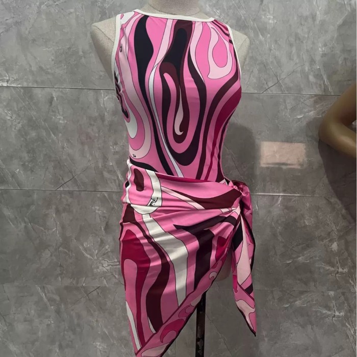 SS087  Swimsuit&Scarf