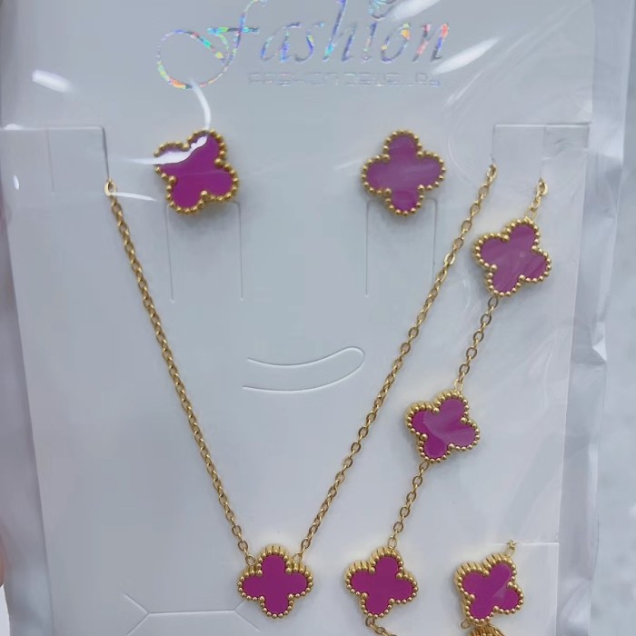 BC074  Necklace+Bracelet+Earring