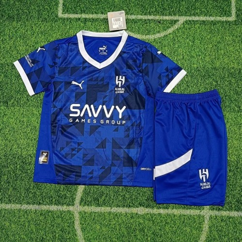 24/25 Al Hilal Saudi home kids kit