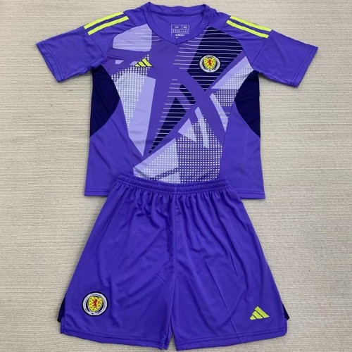 24/25 Scotland Purple Goalkeeper kids kit