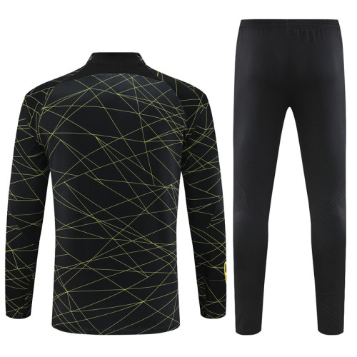 23/24 PSG kids black yellow training suit