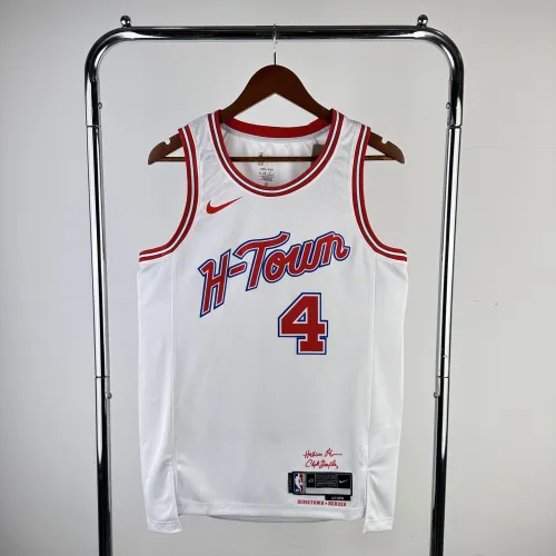 24 NBA Rockets City Edition #4 Green Basketball Jersey