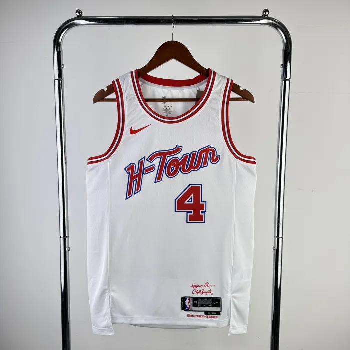 24 NBA Rockets City Edition #4 Green Basketball Jersey