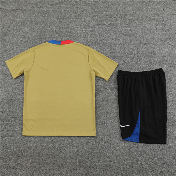 24/25 Barcelona Short sleeve golden training suit