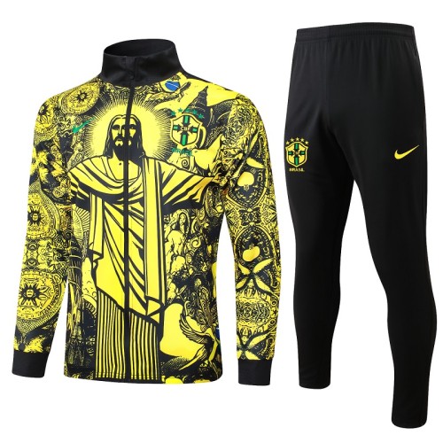 24/25 Brazil Jesus kids jacket yellow