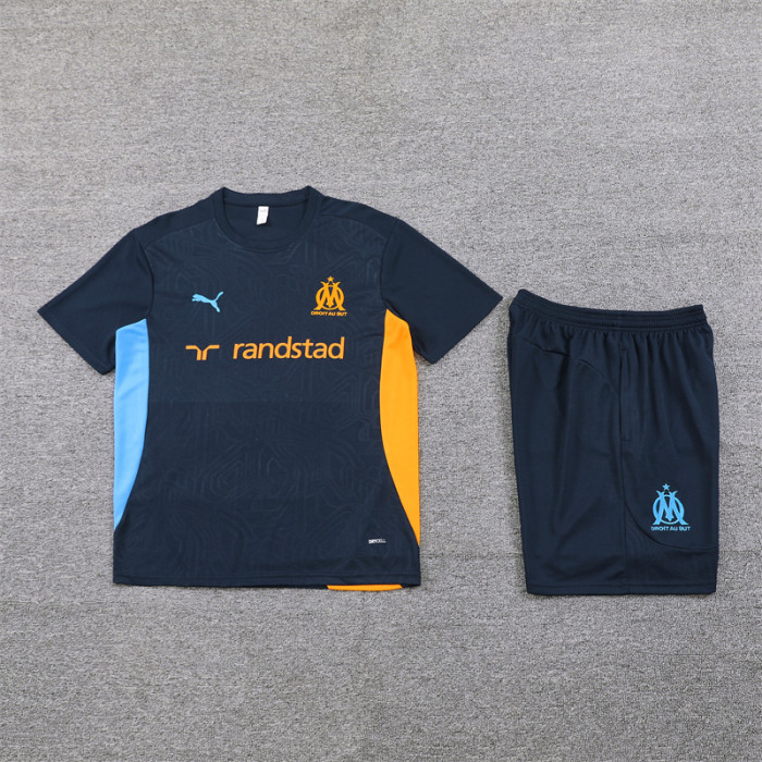 24/25 Marseille kids Short sleeve training suit Light Blue