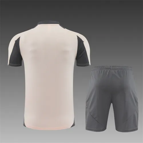 24/25 Real Madrid Short sleeve training suit light yellow