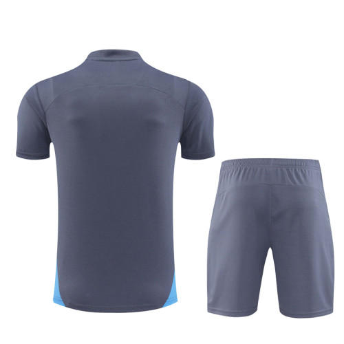 24/25 Manchester City kids Short sleeve training suit dark grey
