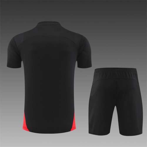 24/25 AC Milan Short sleeve black training Adult suit