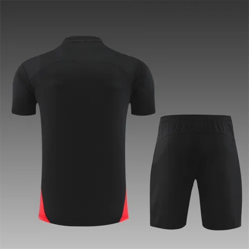 24/25 AC Milan Short sleeve black training Adult suit